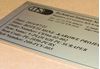 Laser engraved stainless steel tags