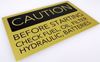Anodising Aluminium Warning Sign